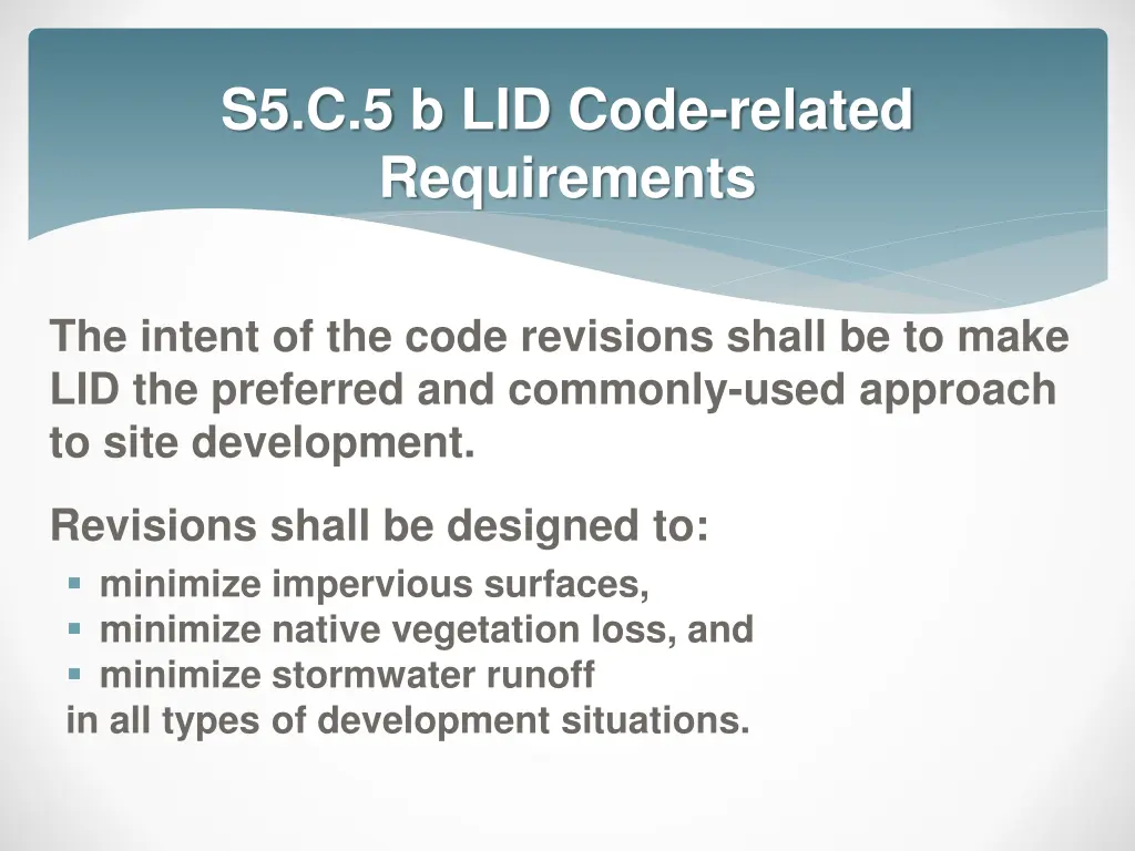 s5 c 5 b lid code related requirements