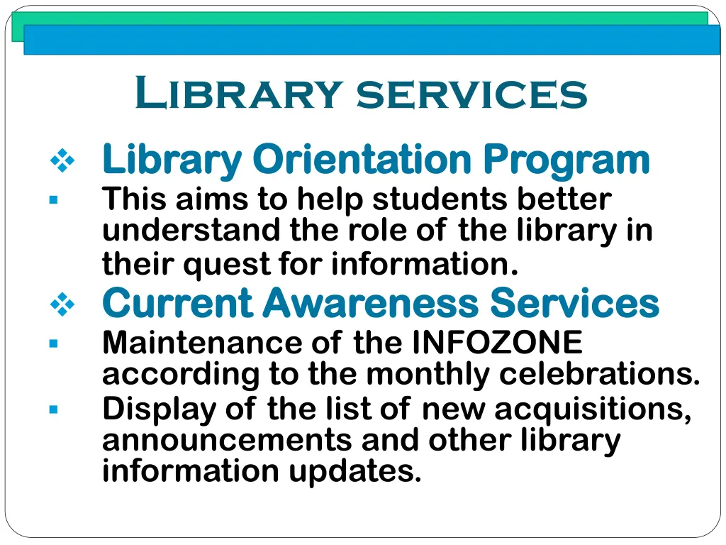 library services library orientation program