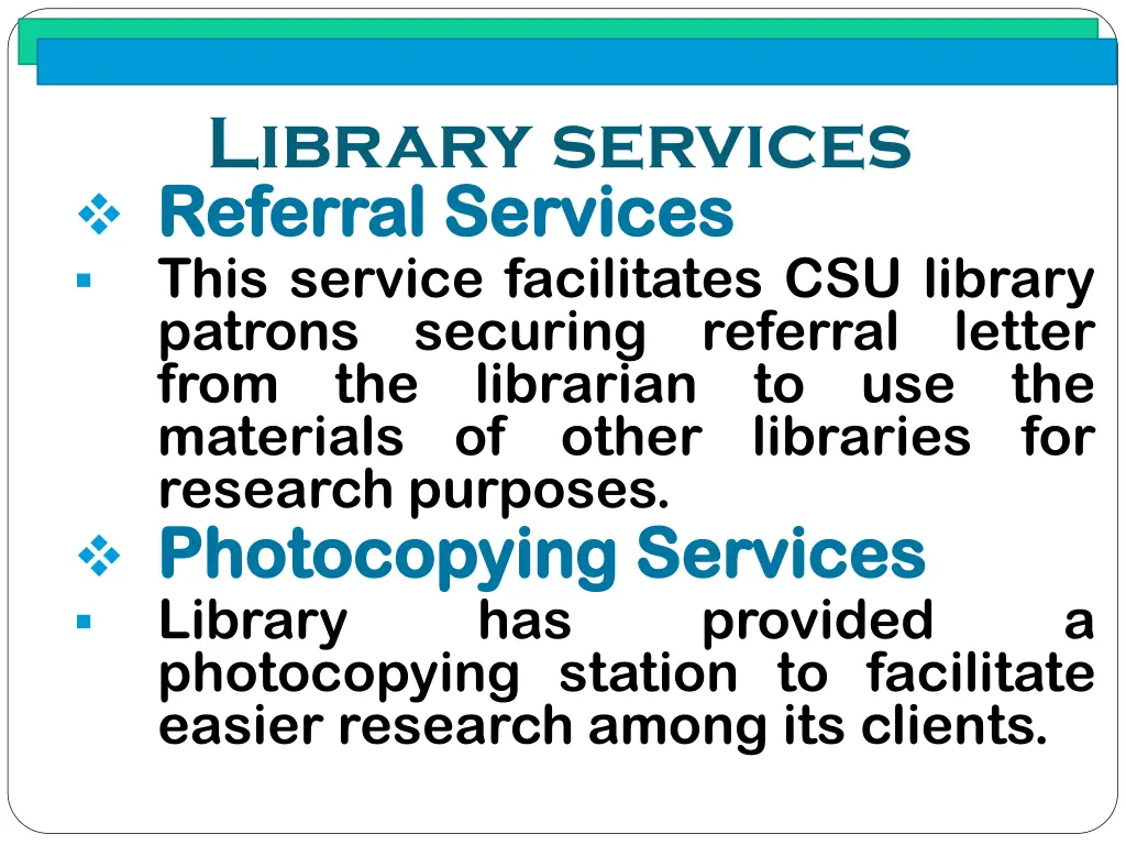 library services referral referral services