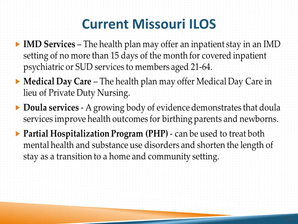 current missouri ilos