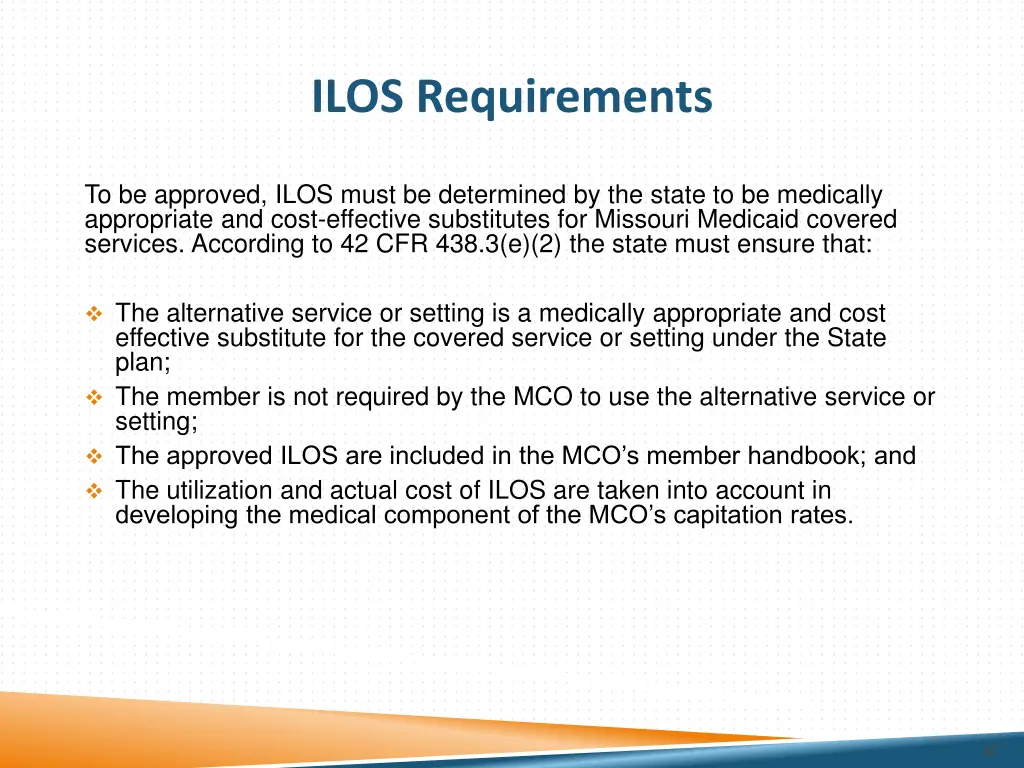 ilos requirements