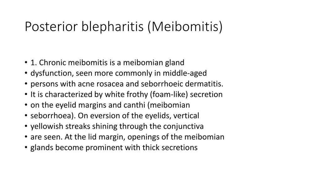 posterior blepharitis meibomitis