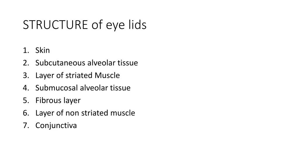 structure of eye lids