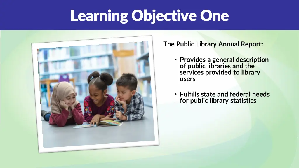 learning objective one learning objective one