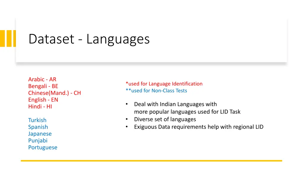 dataset languages 1