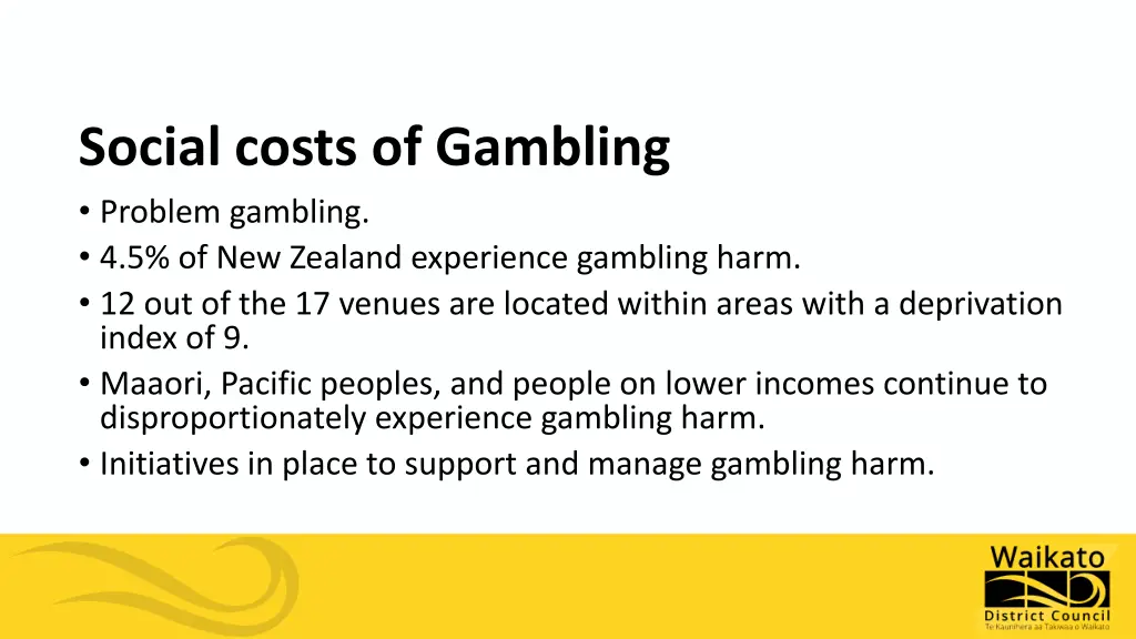 social costs of gambling problem gambling