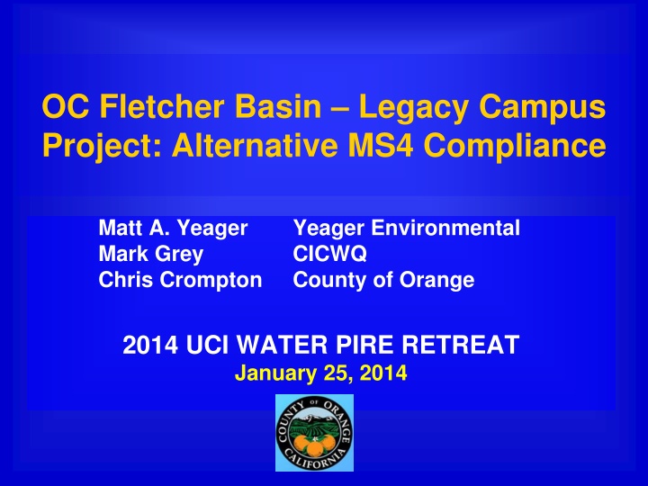 oc fletcher basin legacy campus project