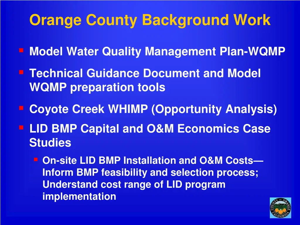 orange county background work