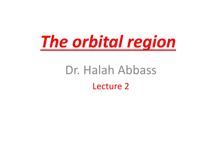 the orbital region