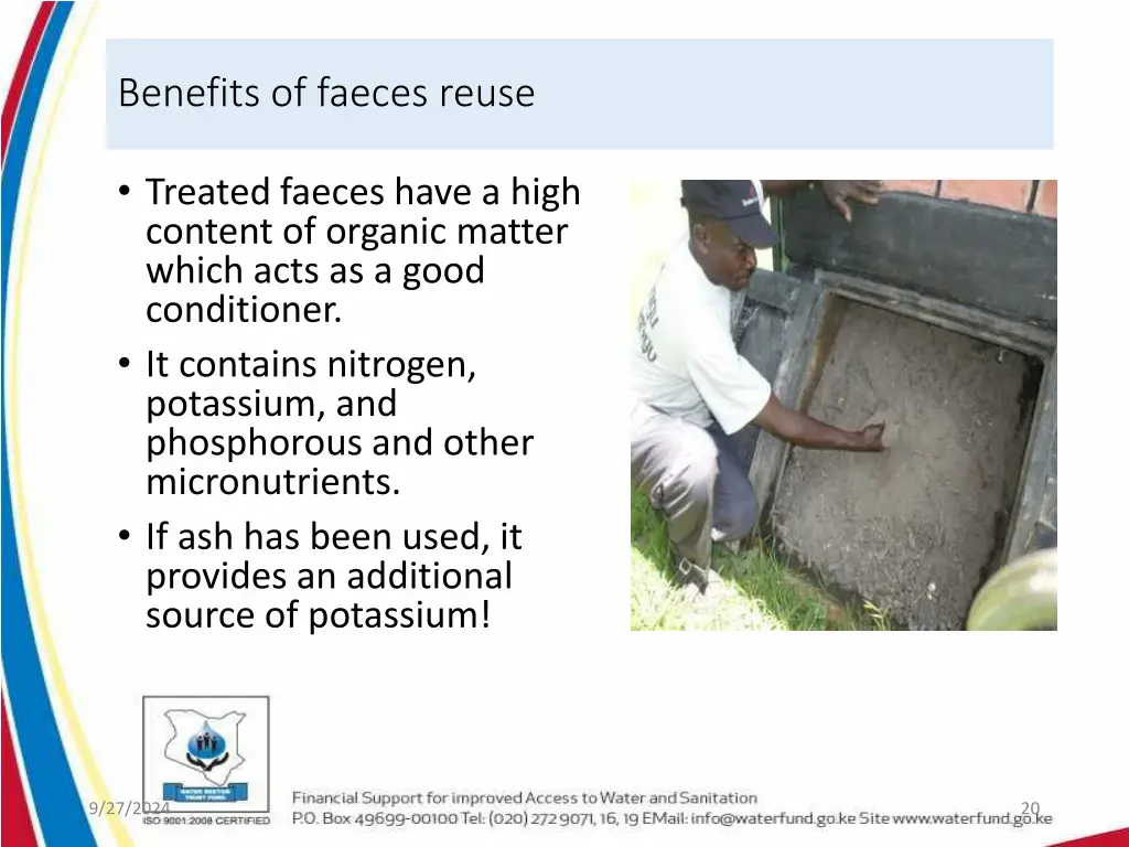 benefits of faeces reuse