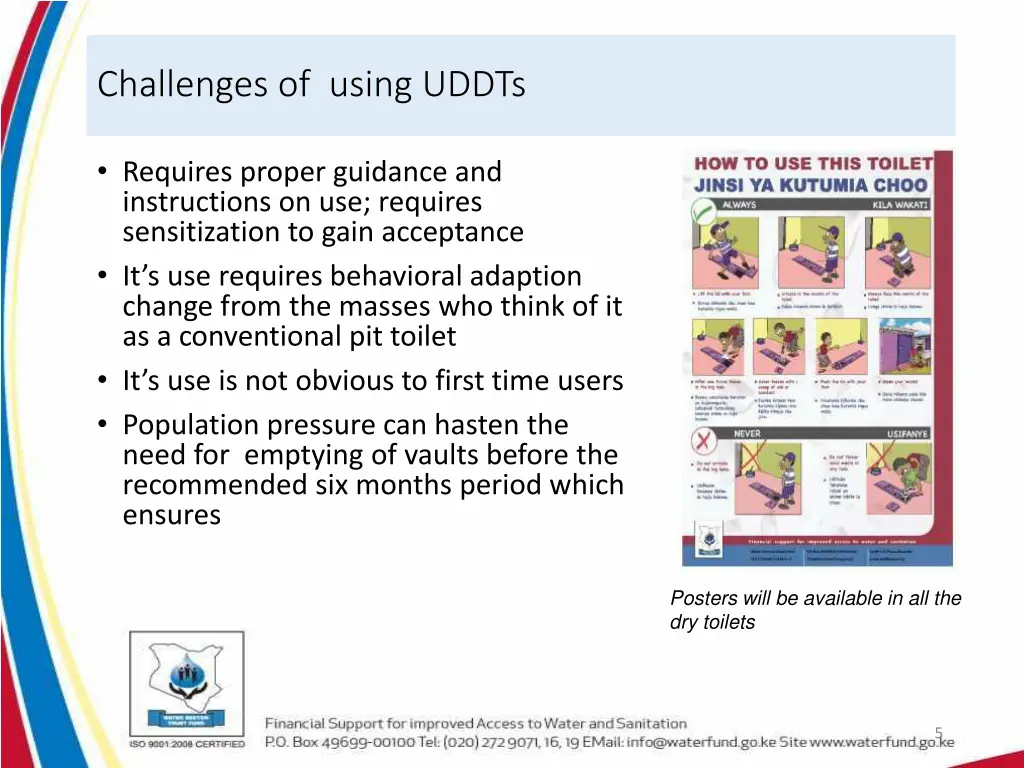 challenges of using uddts