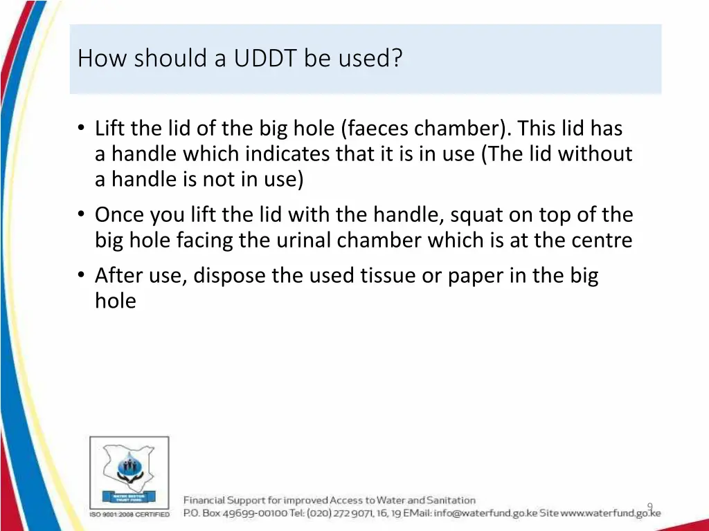 how should a uddt be used