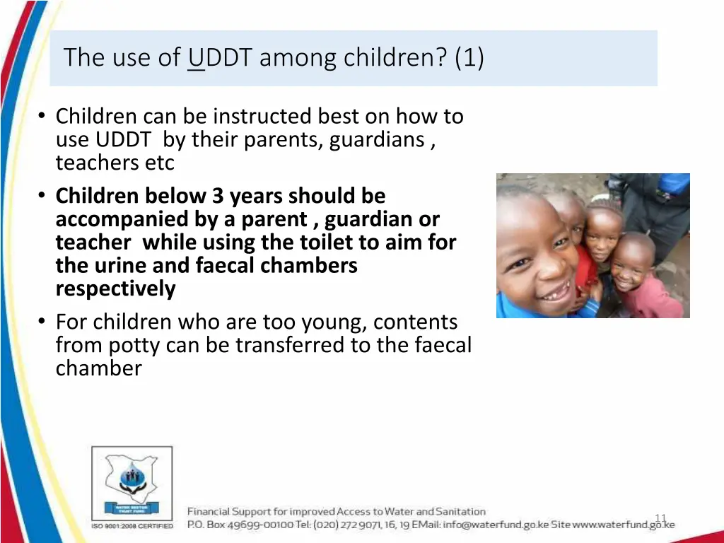 the use of uddt among children 1