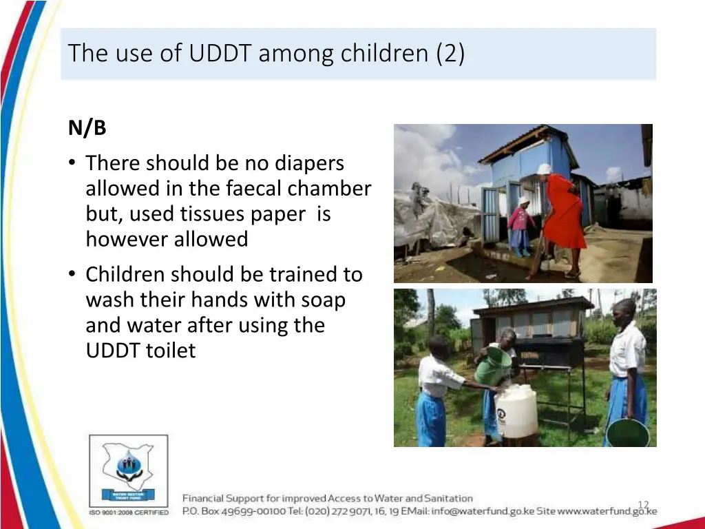 the use of uddt among children 2