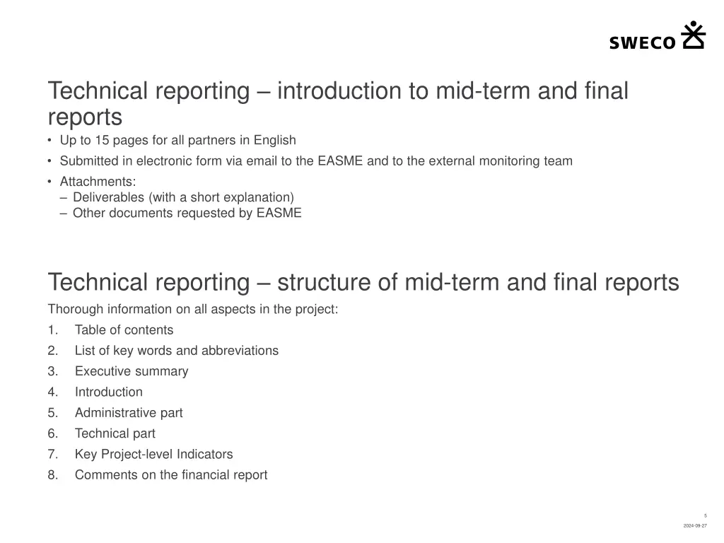 technical reporting introduction to mid term