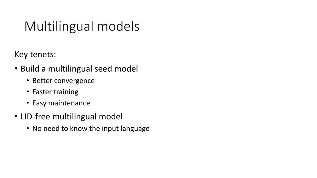 multilingual models