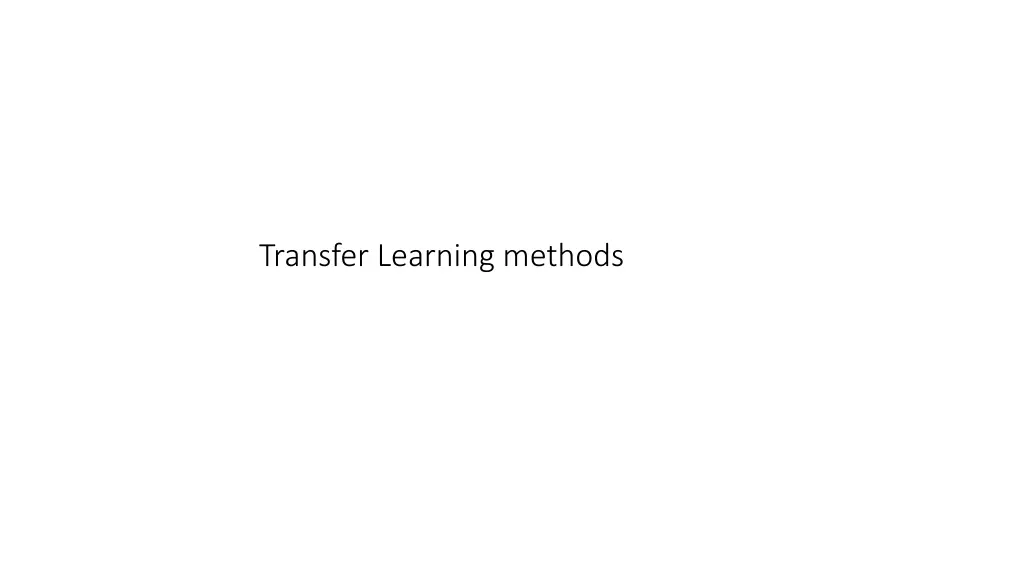 transfer learning methods