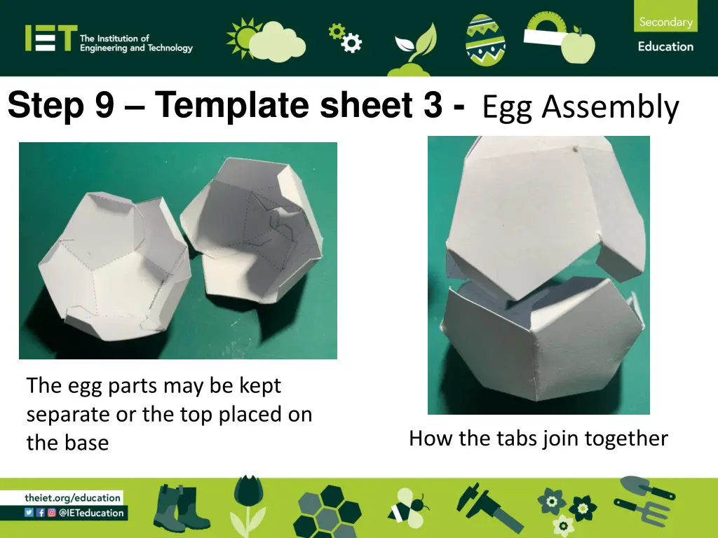 step 9 template sheet 3 egg assembly