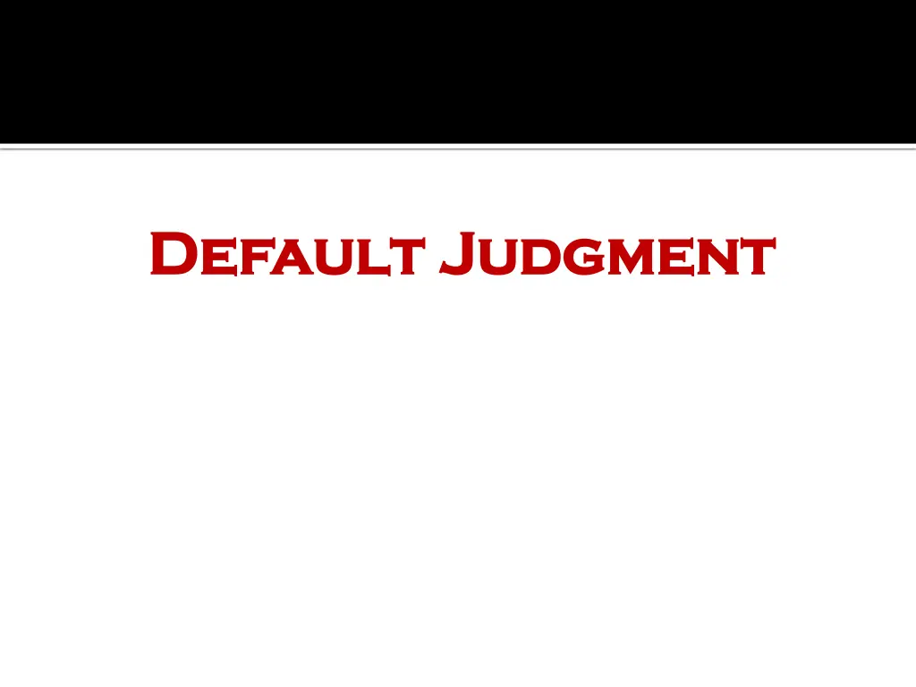 default judgment default judgment