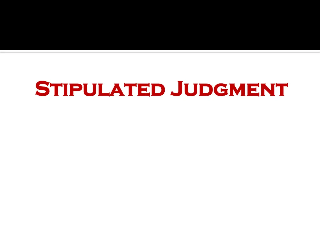 stipulated judgment stipulated judgment