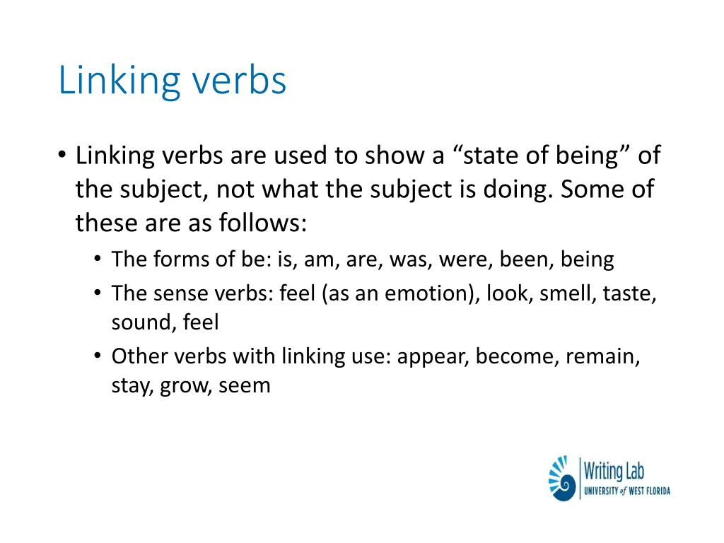 linking verbs