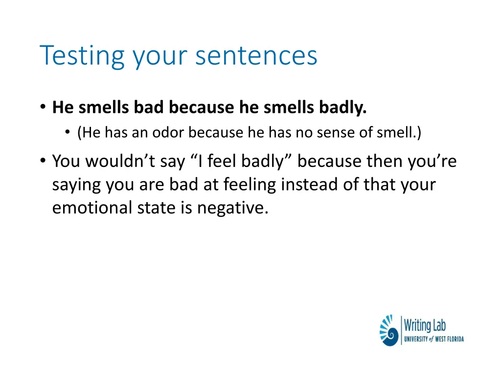 testing your sentences