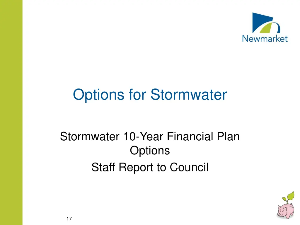 options for stormwater