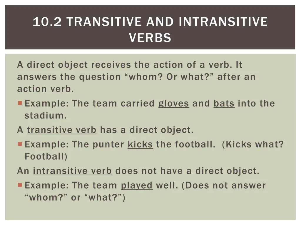 10 2 transitive and intransitive verbs