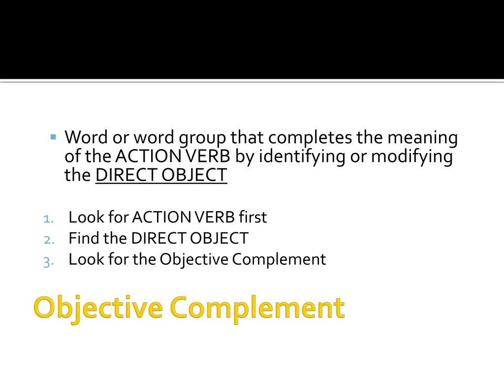 word or word group that completes the meaning