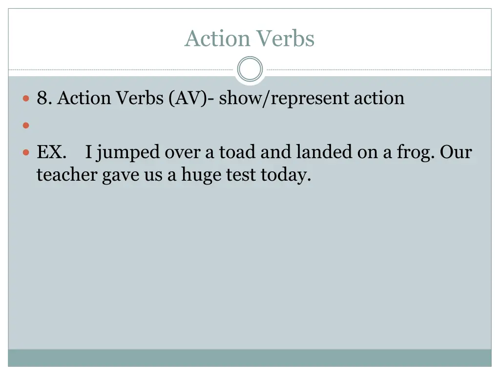 action verbs