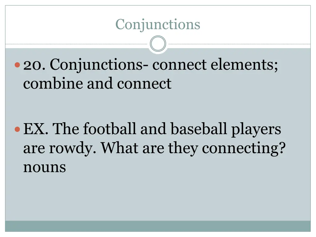 conjunctions 1