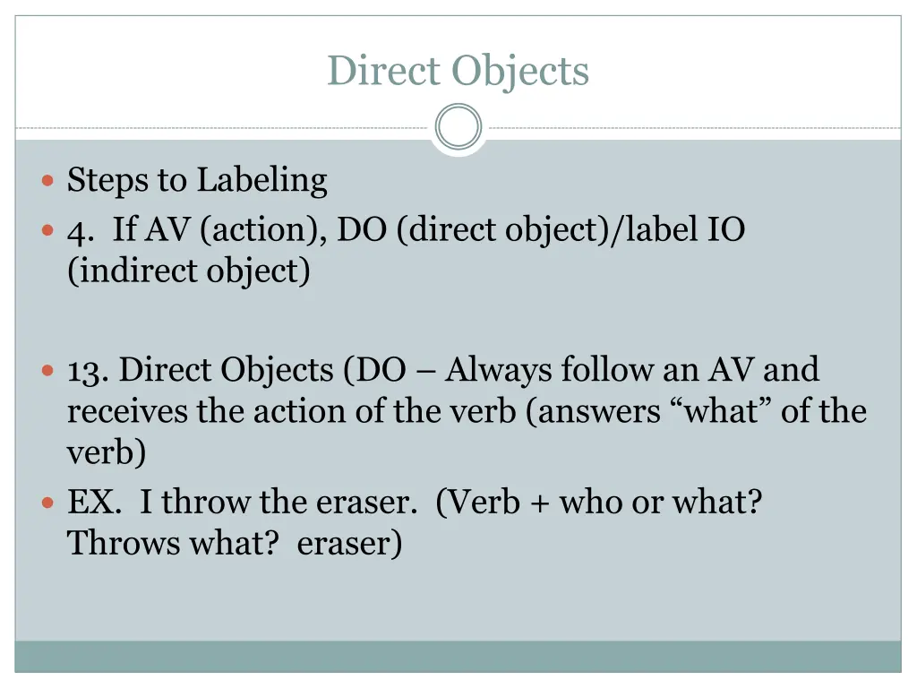 direct objects