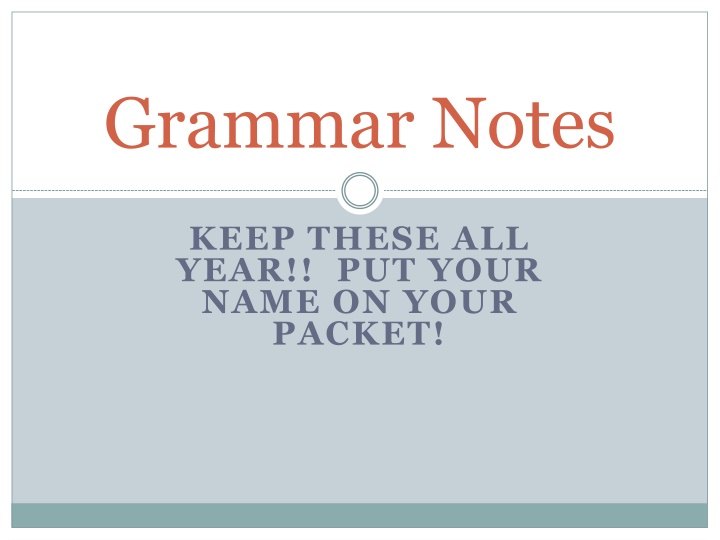 grammar notes