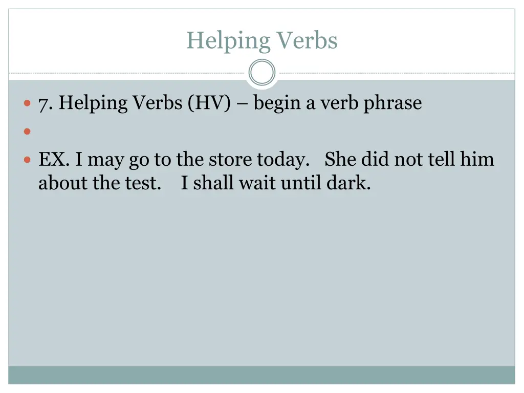 helping verbs