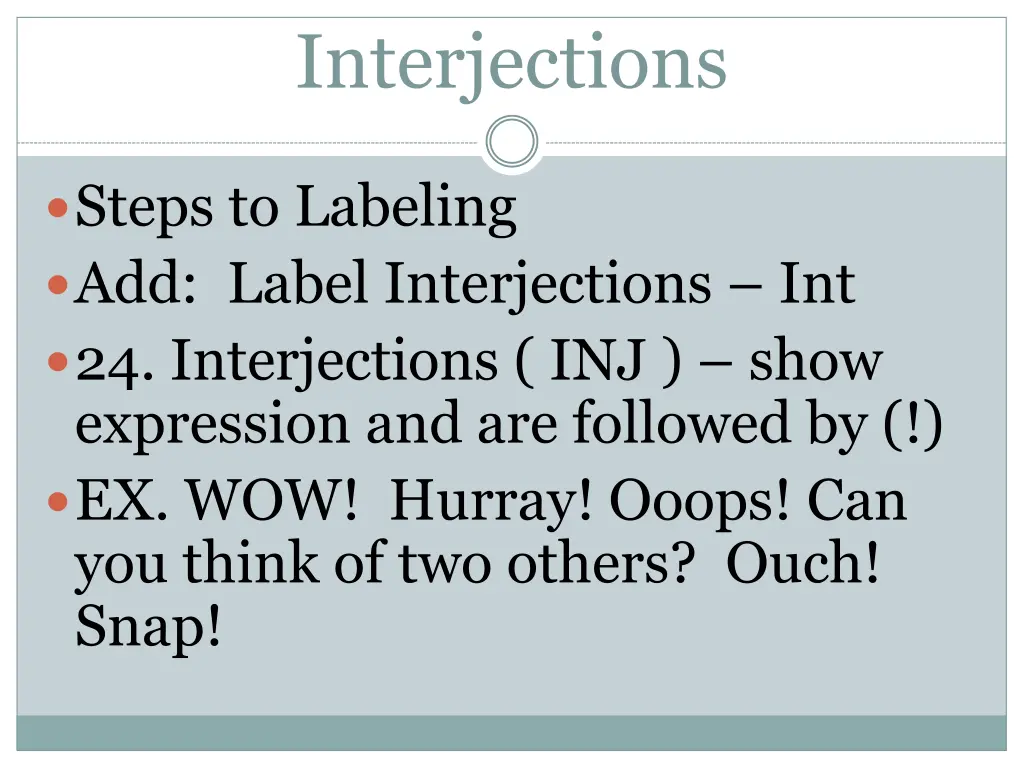 interjections