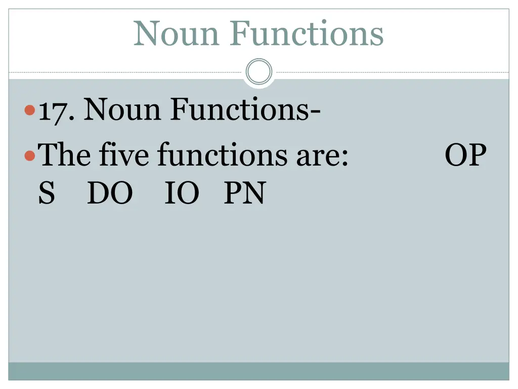 noun functions 1