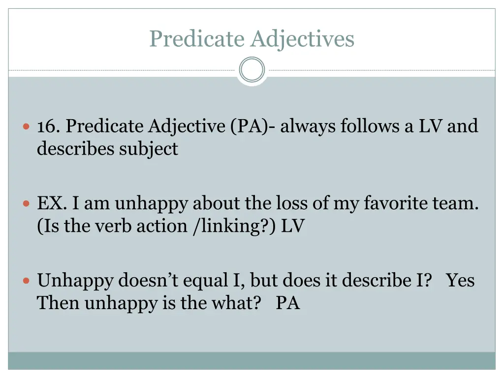 predicate adjectives