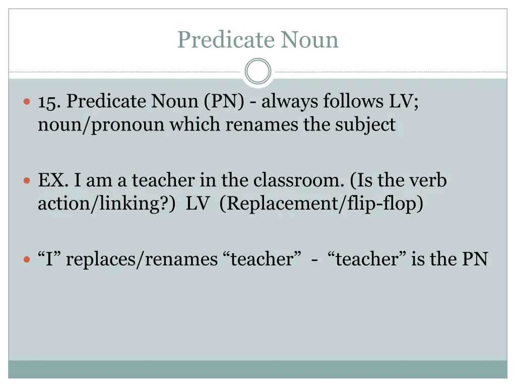 predicate noun