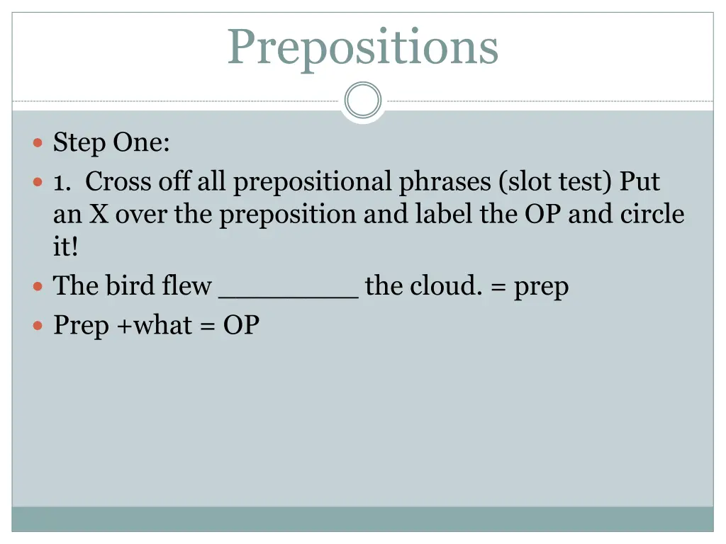 prepositions