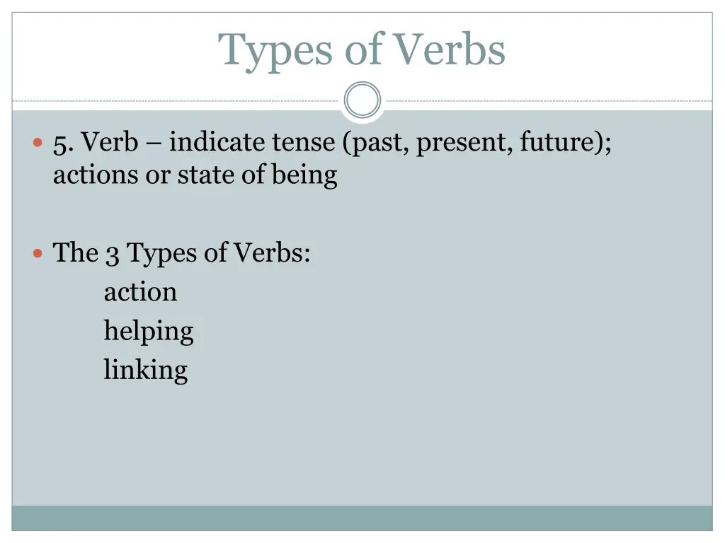 types of verbs