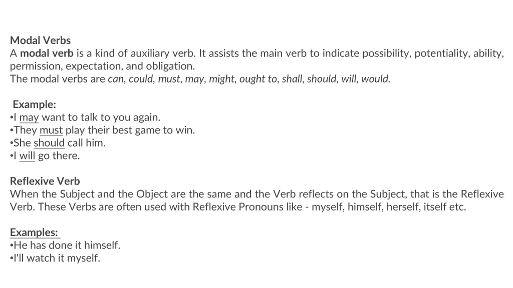 modal verbs a modal verb is a kind of auxiliary