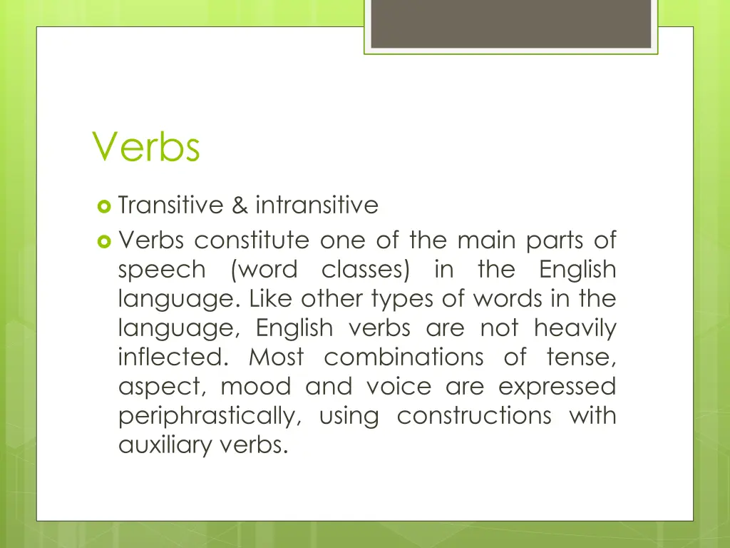 verbs