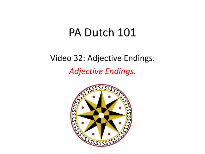 pa dutch 101