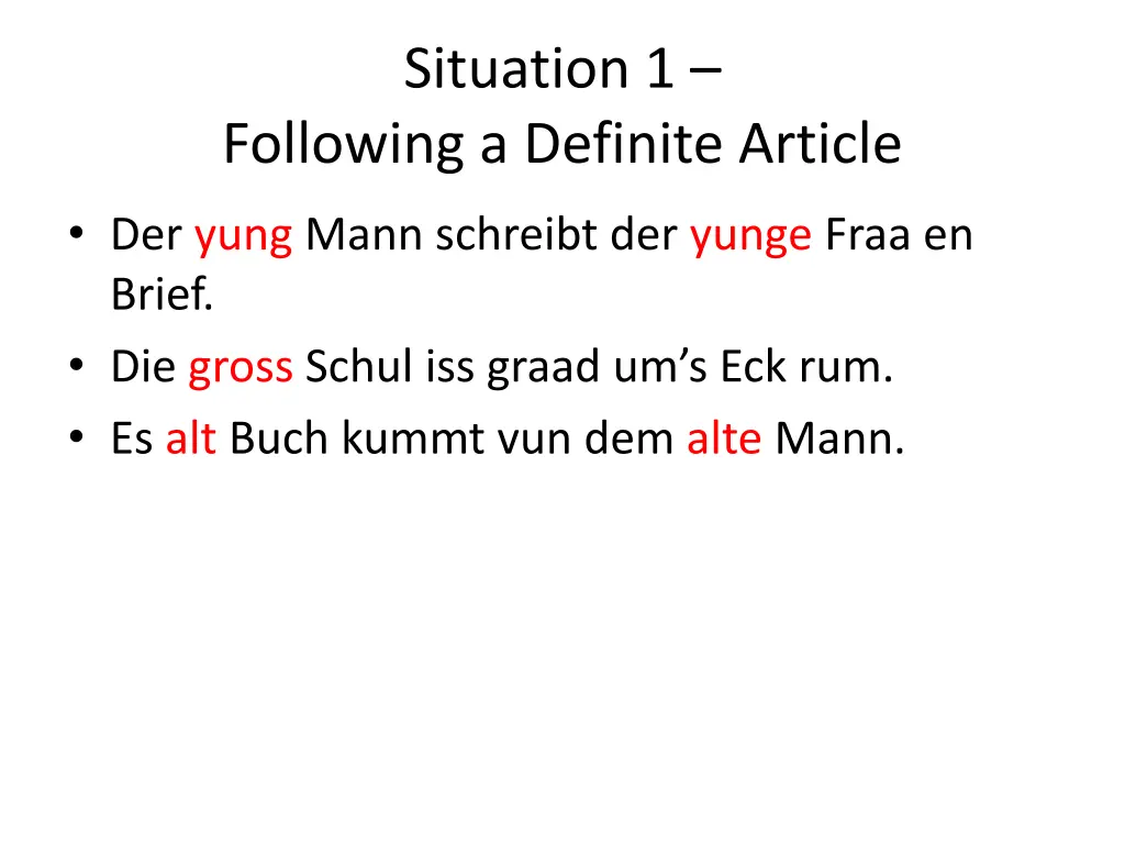 situation 1 1