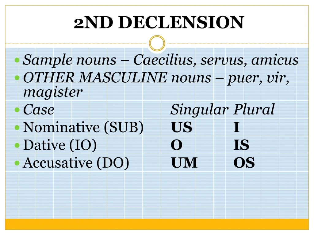 2nd declension