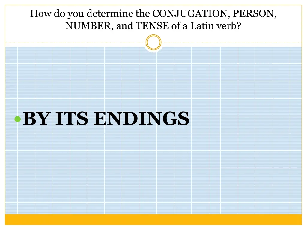 how do you determine the conjugation person