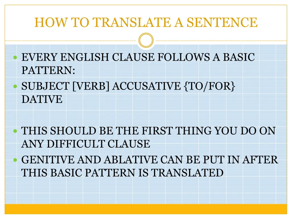 how to translate a sentence