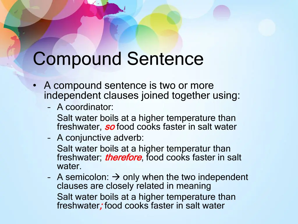 compound sentence