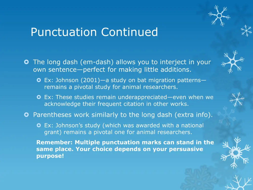 punctuation continued