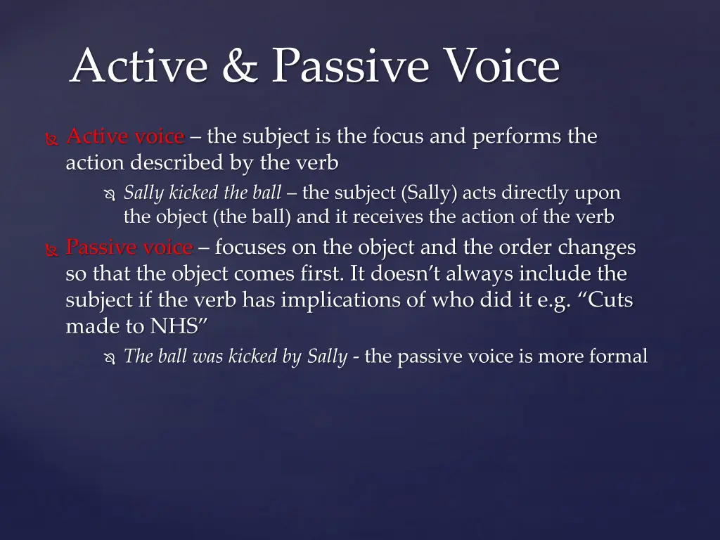 active passive voice